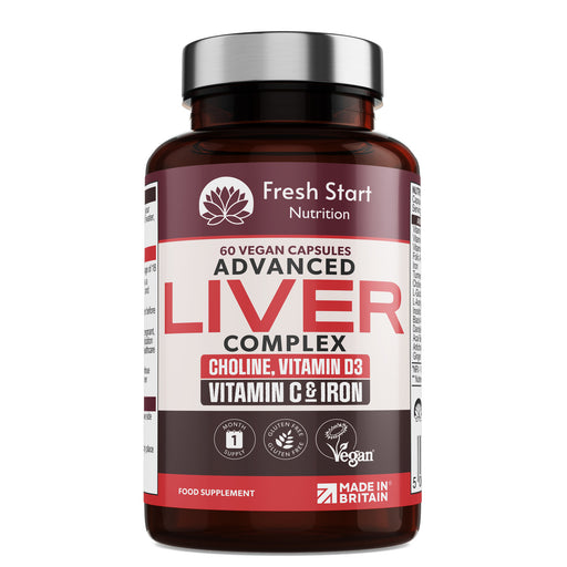Fresh Start Vegan Liver Support Supplement - Liver Tablets with Vitamin C, Acai, Ginger Root, Turmeric- 30 Day Liver Detox Capsules, Cleanse & Support Men & Women