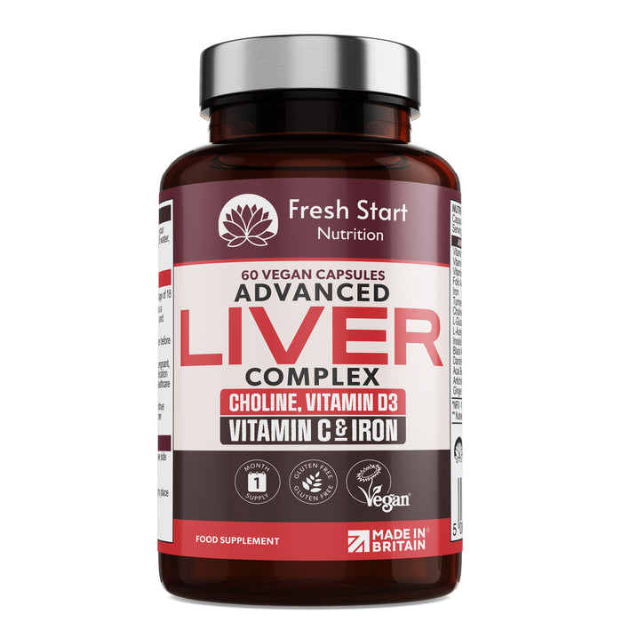Fresh Start Vegan Liver Support Supplement - Liver Tablets with Vitamin C, Acai, Ginger Root, Turmeric- 30 Day Liver Detox Capsules, Cleanse & Support Men & Women