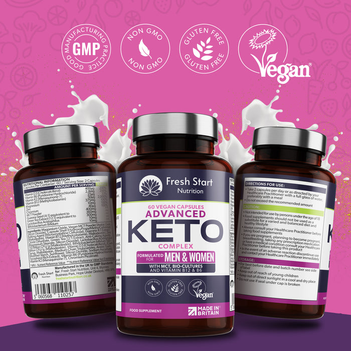 Fresh Start Advanced Keto Complex - Supporting your Diet - 60 Vegan Capsules