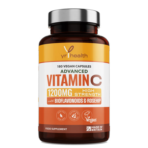 Advanced Vitamin C 1200mg with Bioflavonoids & Roship - 180 Vegan Capsules