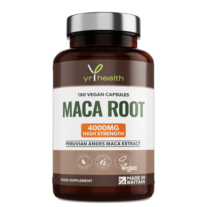 High Strength Peruvian Andes Maca Root Extract  - 180 Vegan Capsules (4000mg)