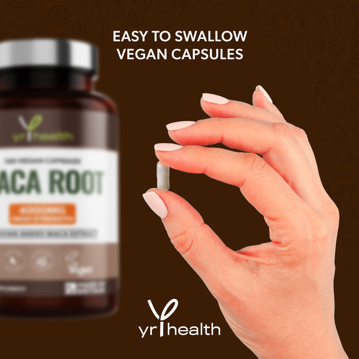 High Strength Peruvian Andes Maca Root Extract  - 180 Vegan Capsules (4000mg)