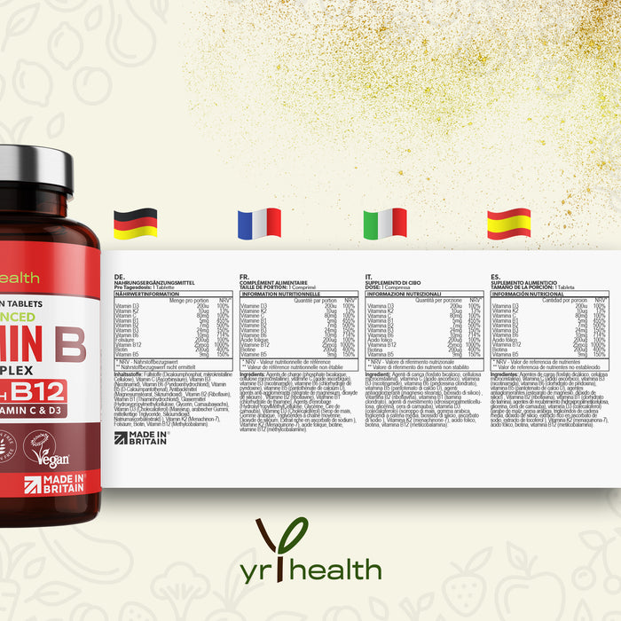 Vitamin B Complex - 180 Vegan Tablets